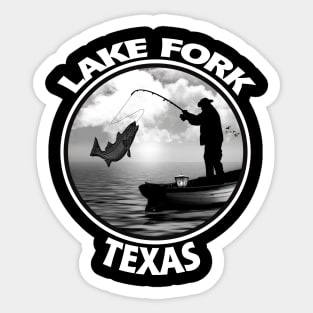 Lake Fork Texas  Fishing Boating Outdoor Life Wood County Texas Sticker